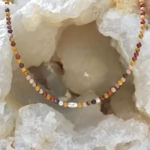 THE DAINTY- Silver- Mookaite- NECKLACE