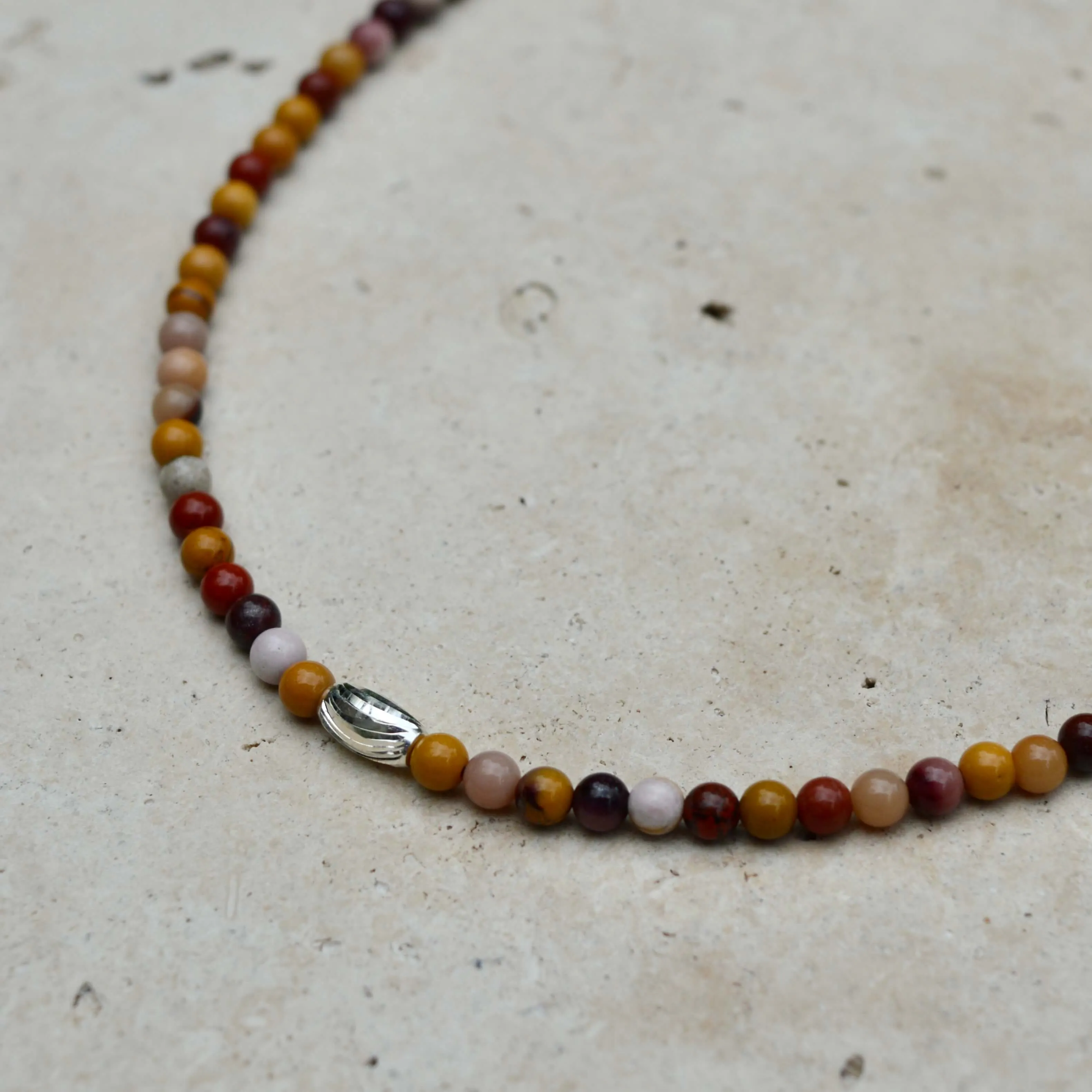 THE DAINTY- Silver- Mookaite- NECKLACE