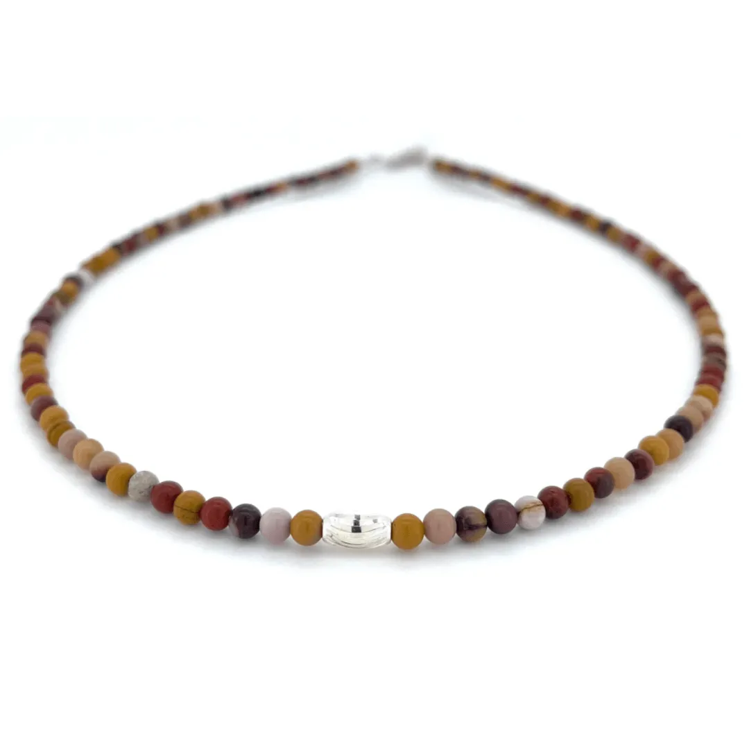 THE DAINTY- Silver- Mookaite- NECKLACE