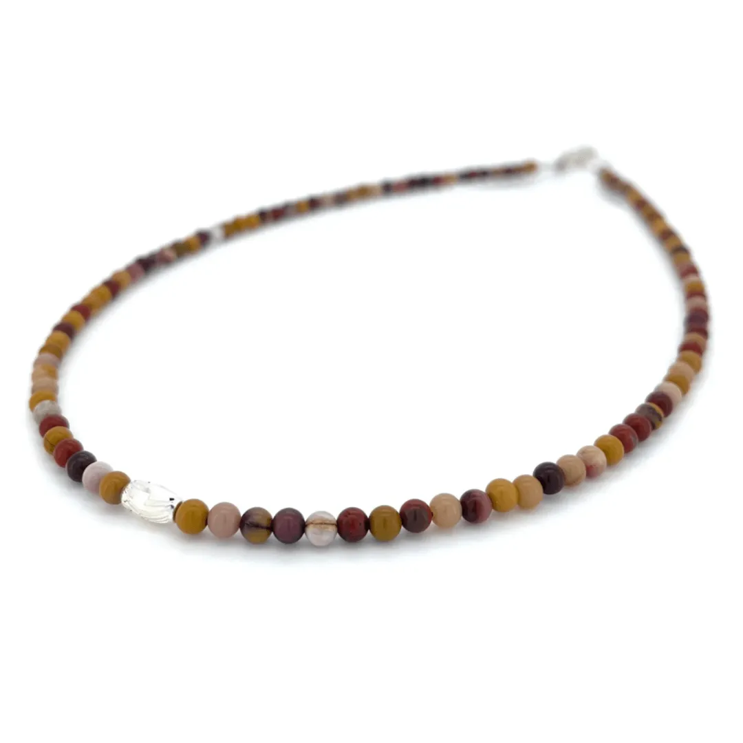 THE DAINTY- Silver- Mookaite- NECKLACE