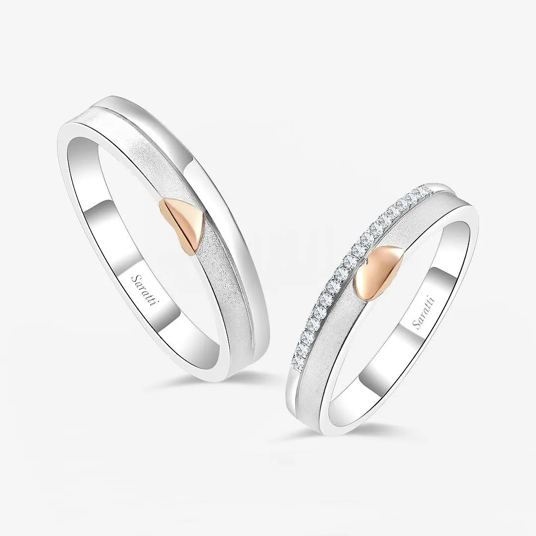 The Sweet Embrace Duo Wedding Ring Set