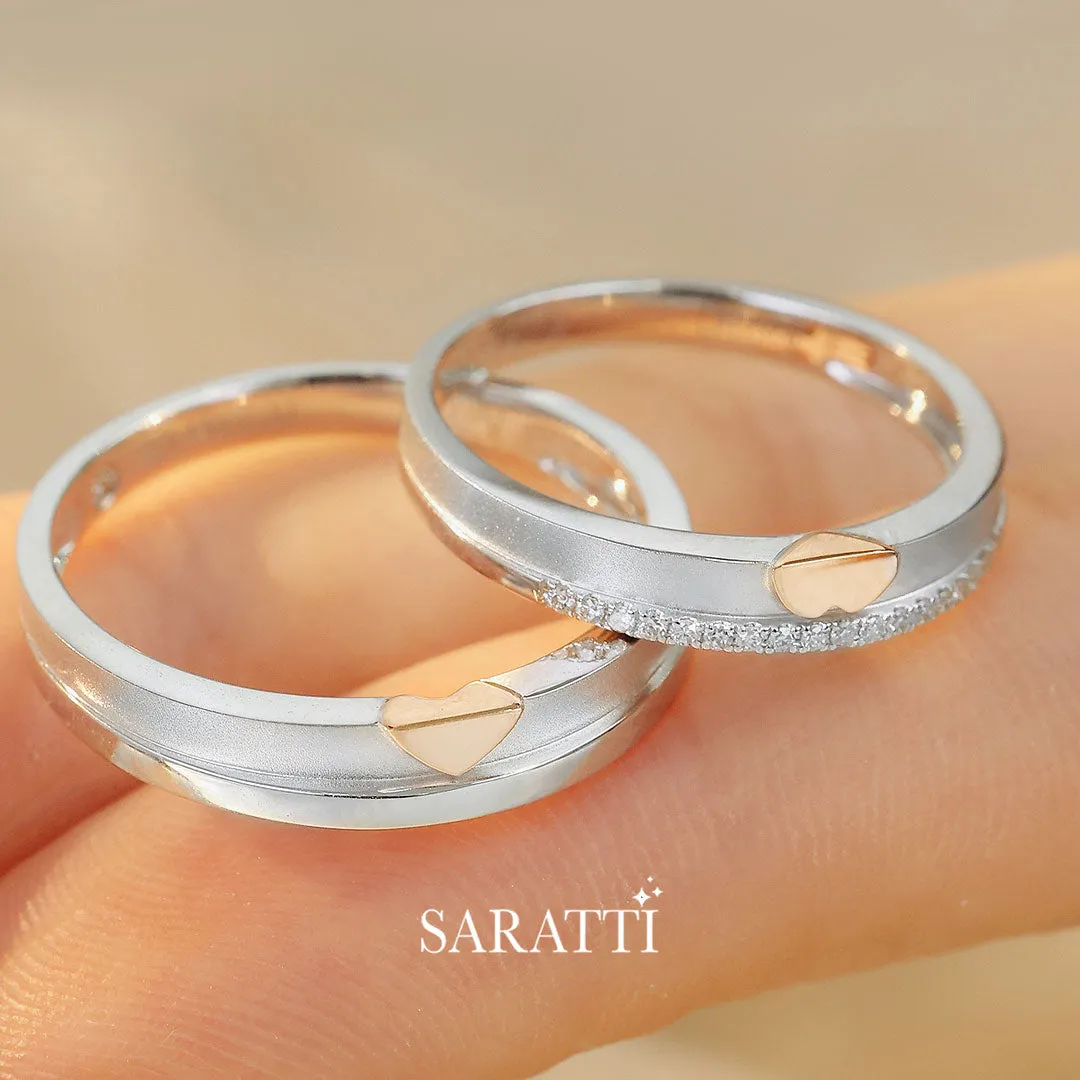 The Sweet Embrace Duo Wedding Ring Set
