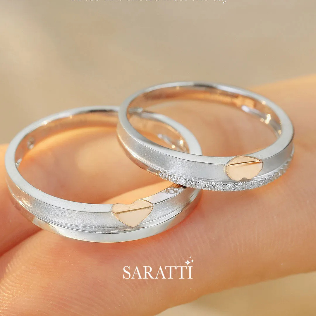 The Sweet Embrace Duo Wedding Ring Set