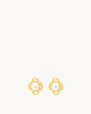 Timeless Salib Stud Earrings, Gold