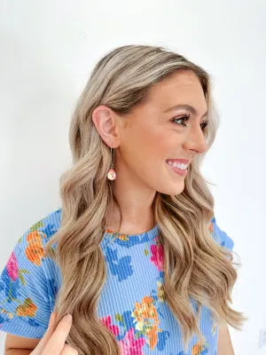 Timeless Teardrop Dangle Earrings - AB Coral