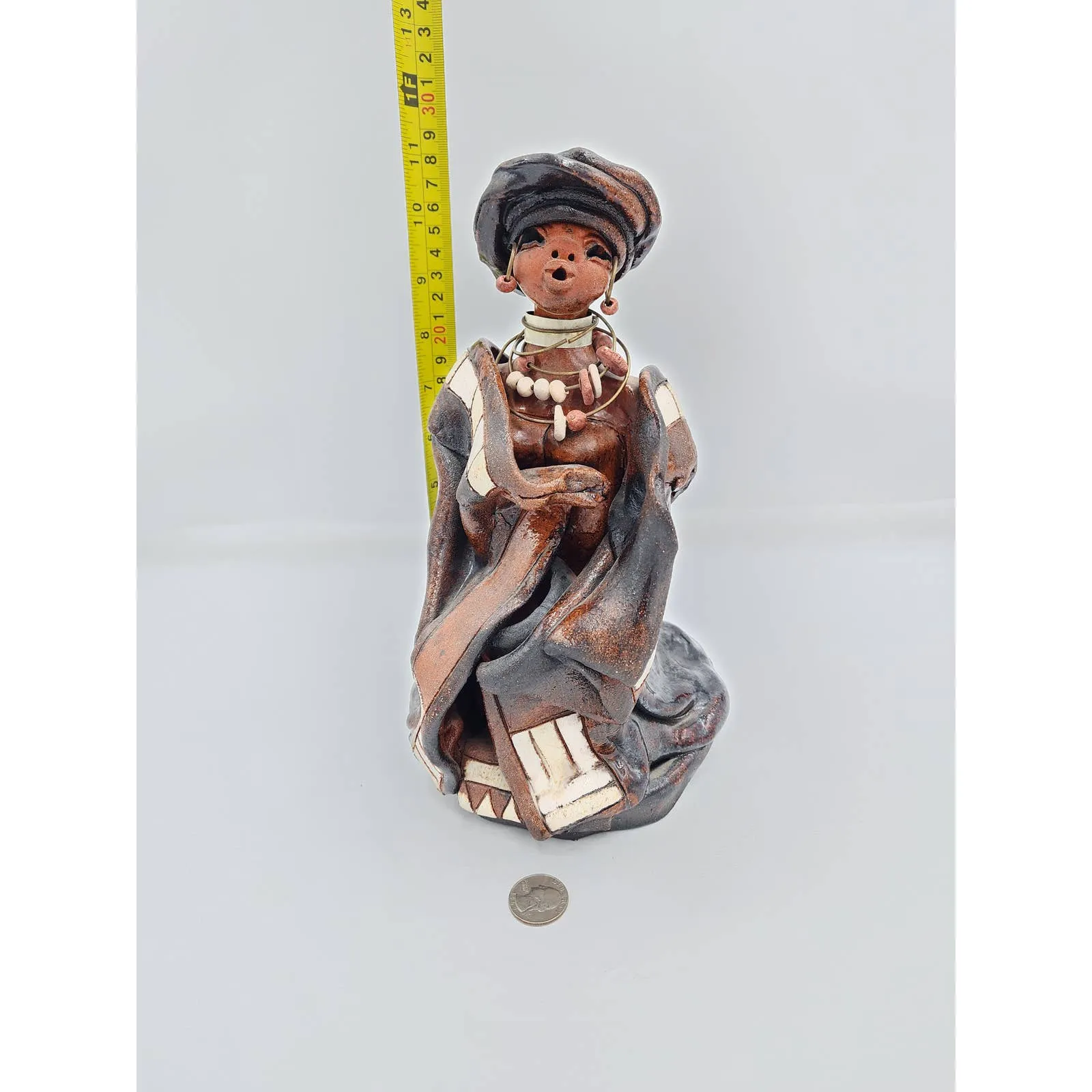 Tribal Art African Sculpture Woman Child Motherhood Ethnic Cultural Rare 10"