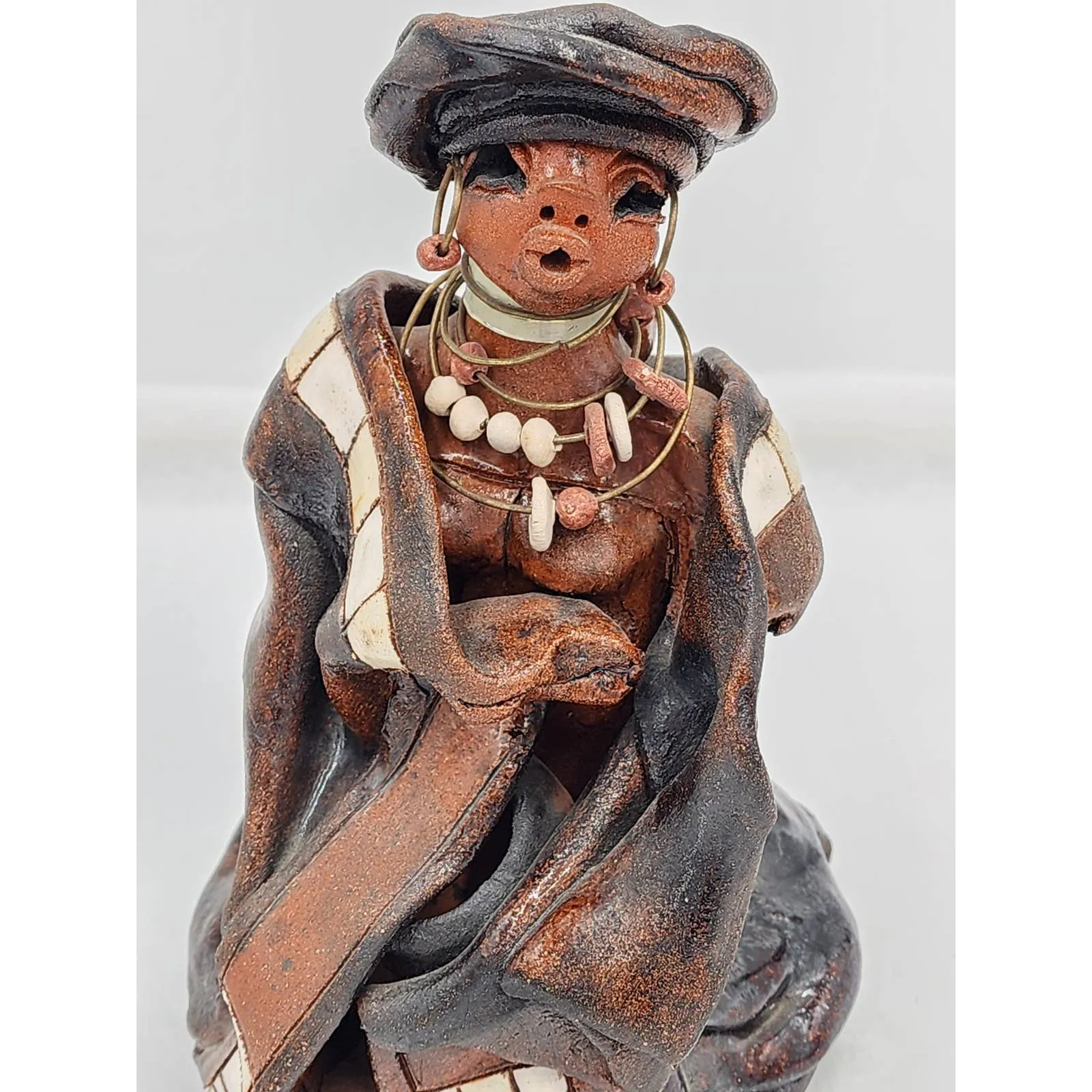 Tribal Art African Sculpture Woman Child Motherhood Ethnic Cultural Rare 10"