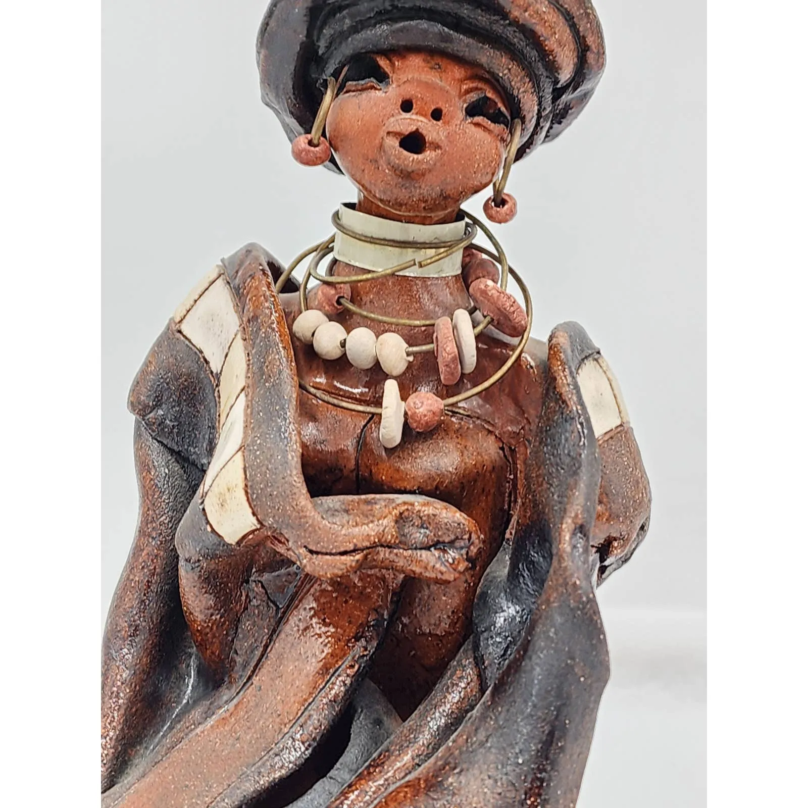 Tribal Art African Sculpture Woman Child Motherhood Ethnic Cultural Rare 10"