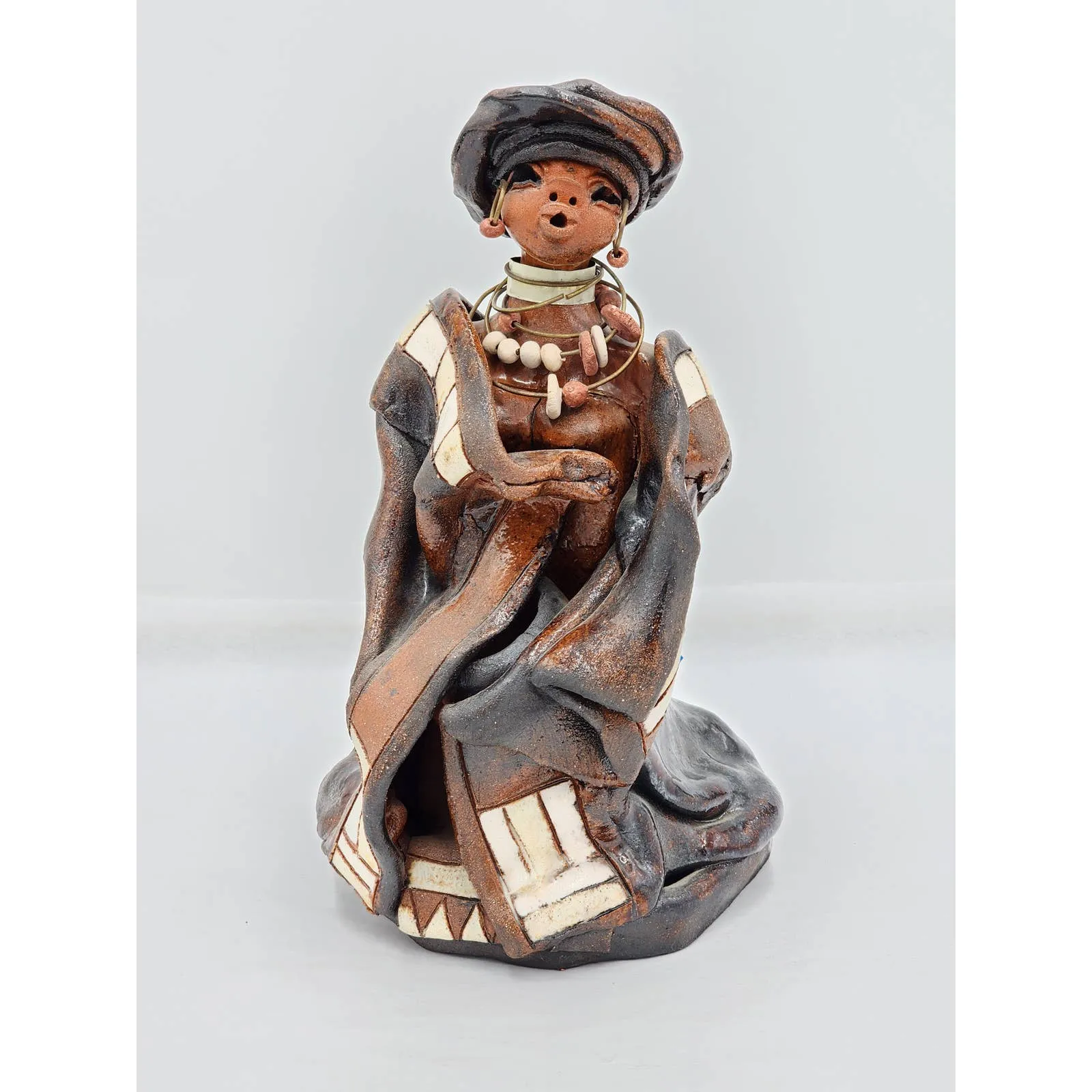 Tribal Art African Sculpture Woman Child Motherhood Ethnic Cultural Rare 10"