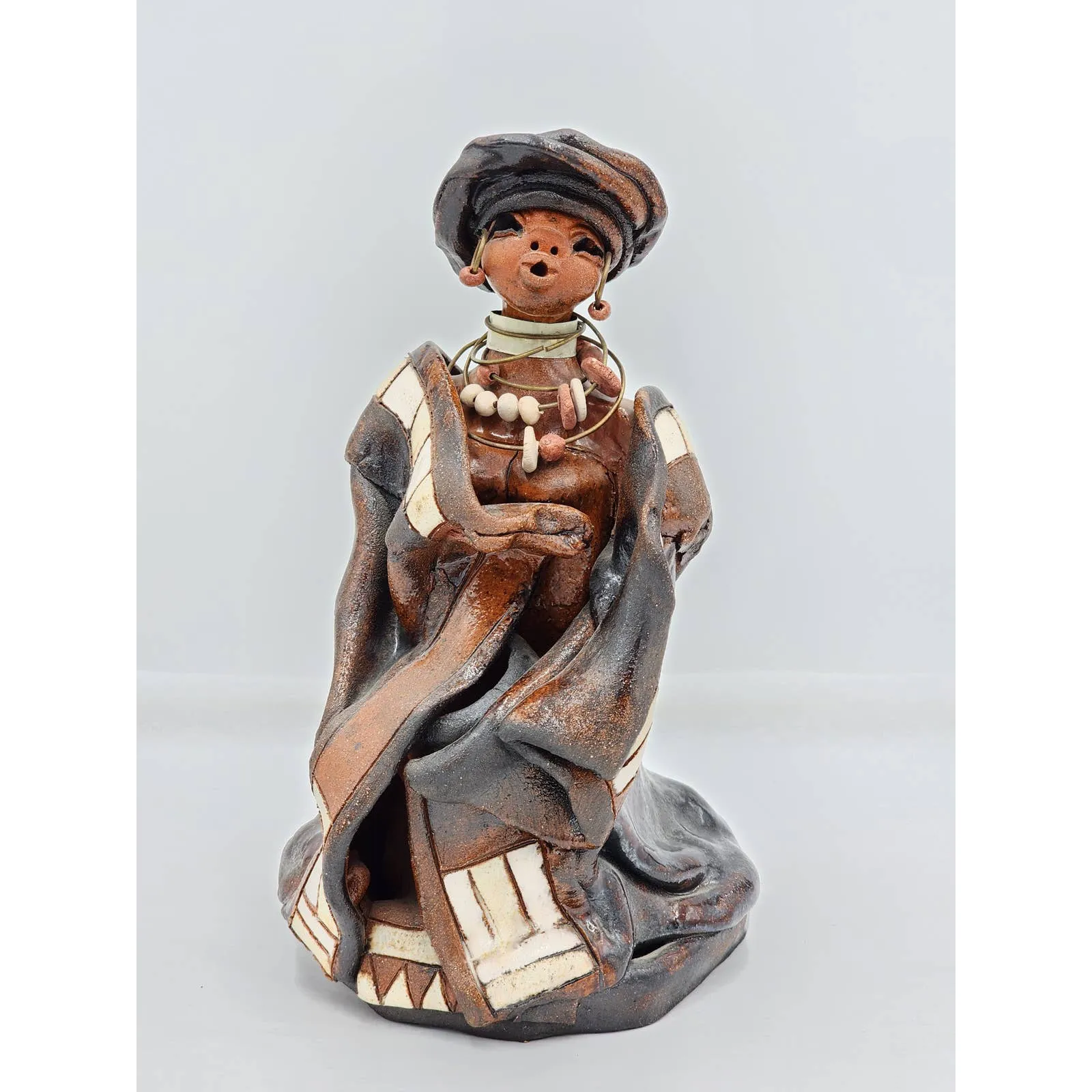 Tribal Art African Sculpture Woman Child Motherhood Ethnic Cultural Rare 10"