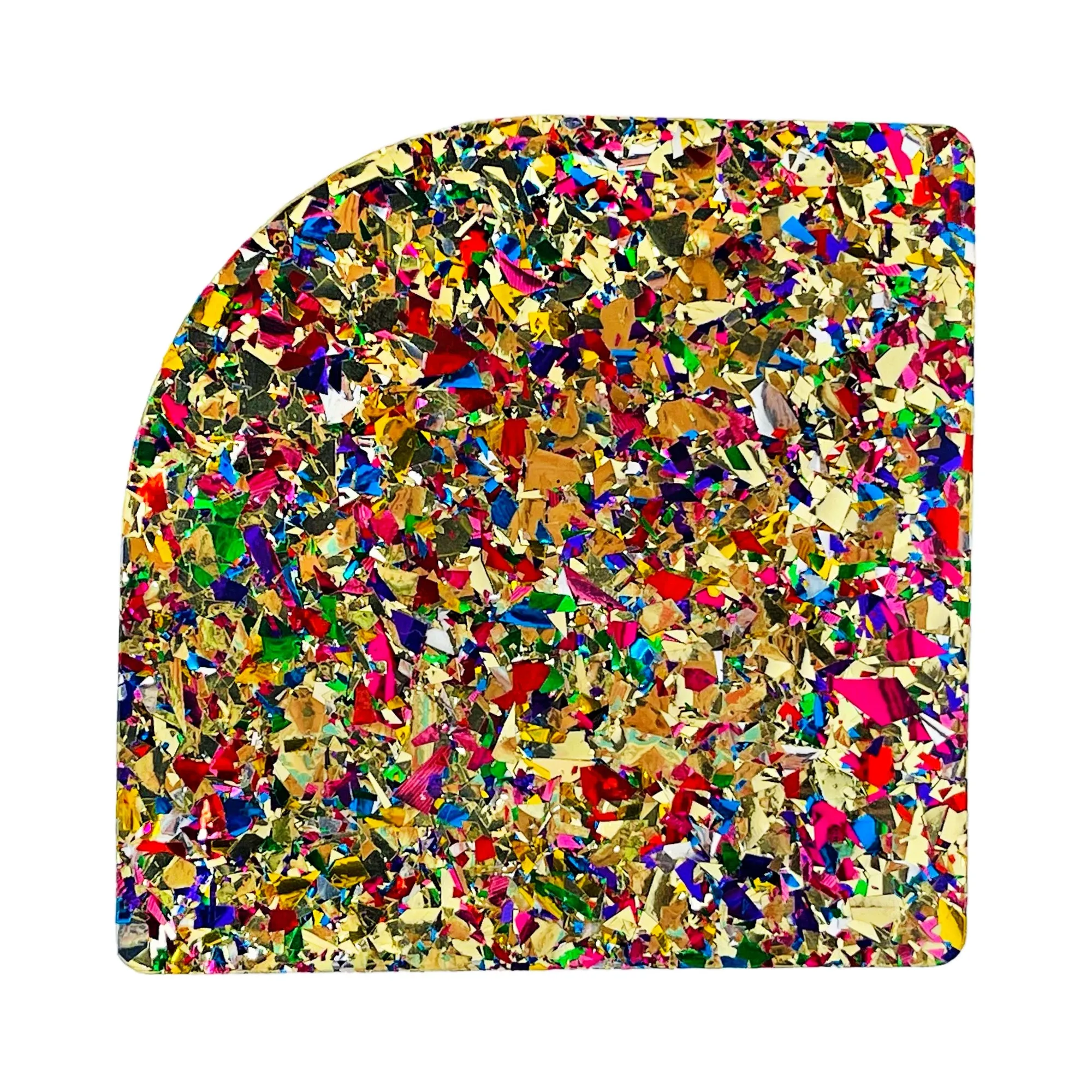 Unicorn Candy Gold Glitter Cast Acrylic Sheet
