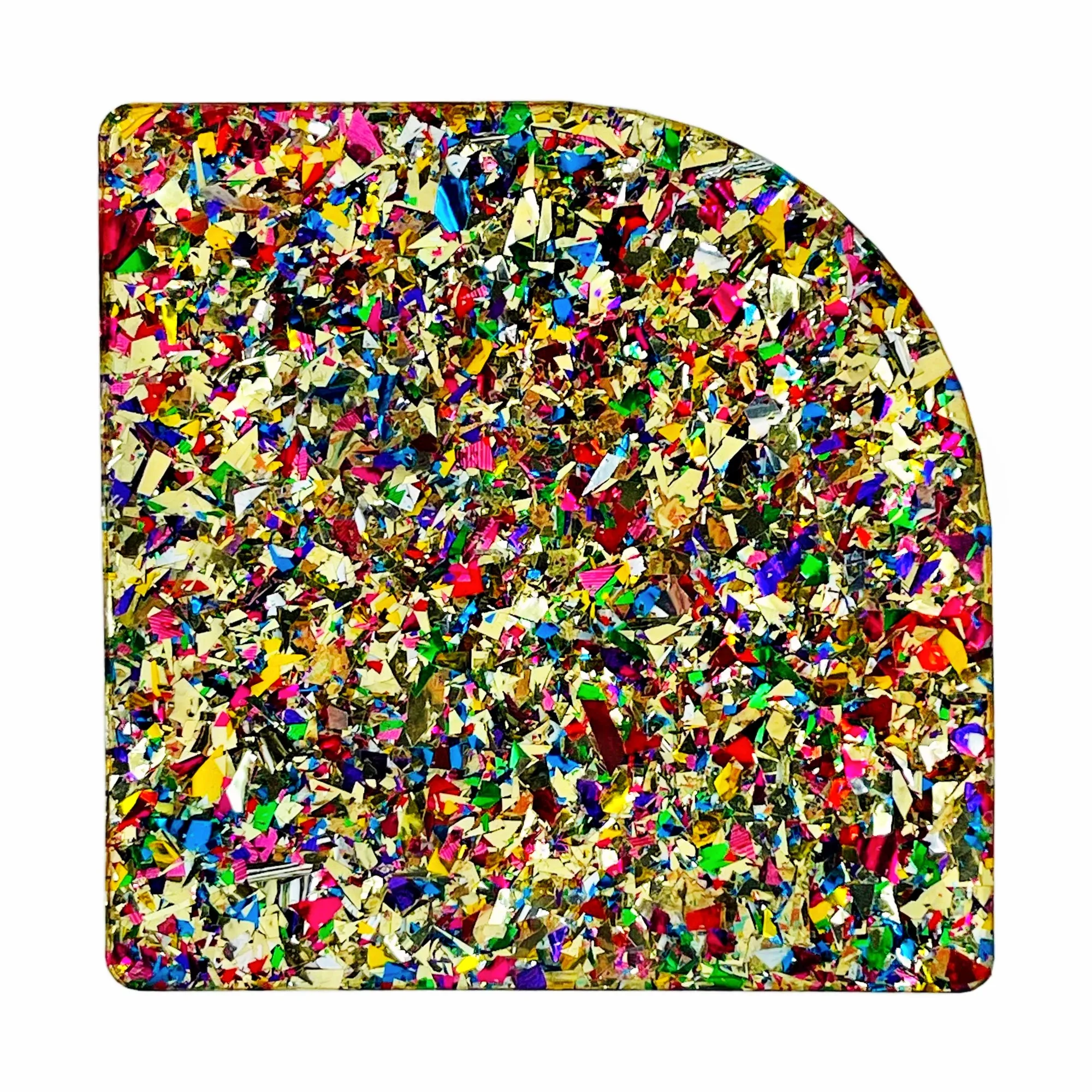 Unicorn Candy Gold Glitter Cast Acrylic Sheet