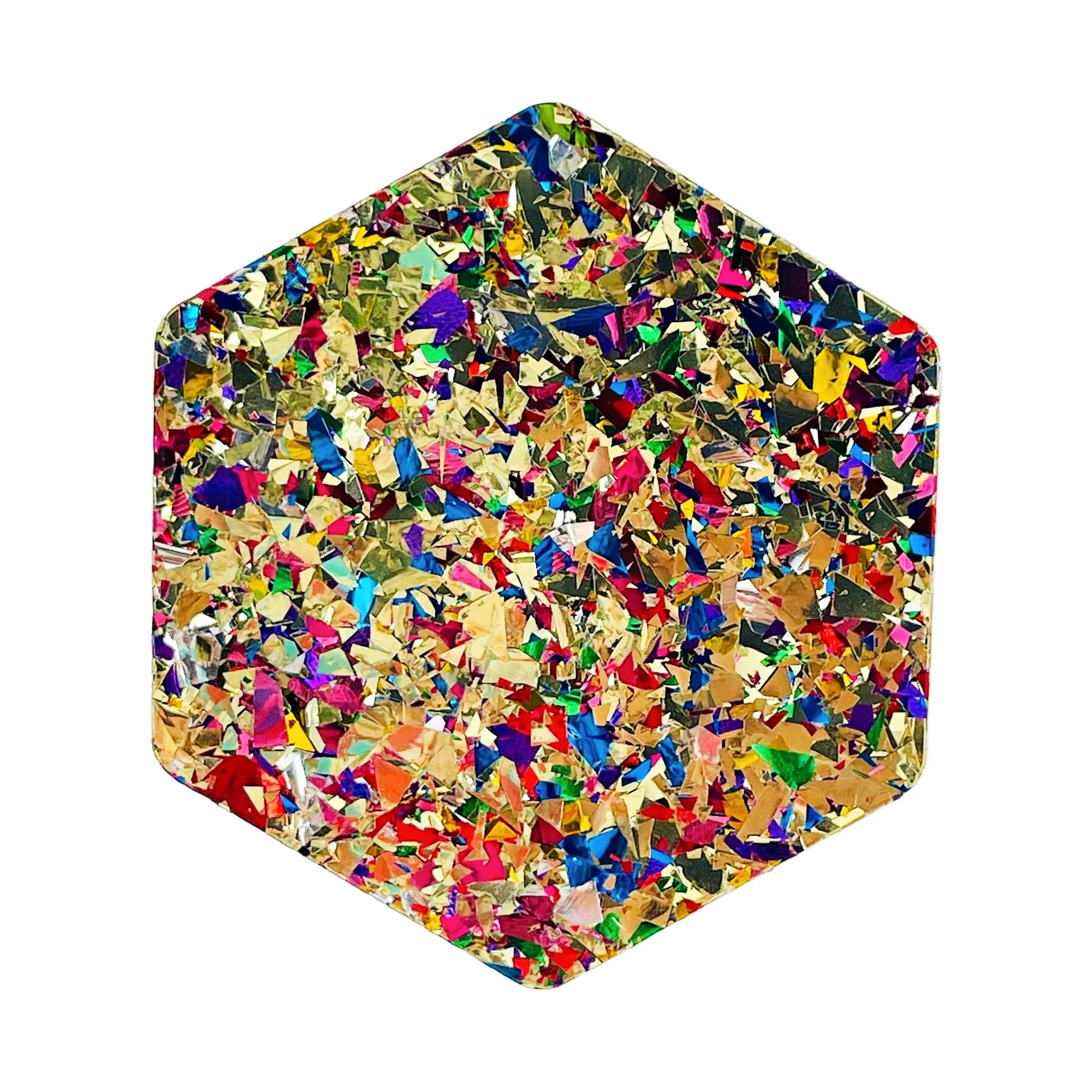Unicorn Candy Gold Glitter Cast Acrylic Sheet