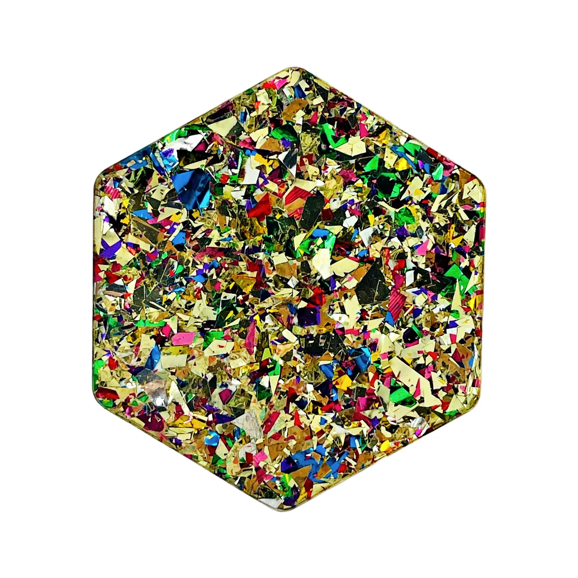 Unicorn Candy Gold Glitter Cast Acrylic Sheet