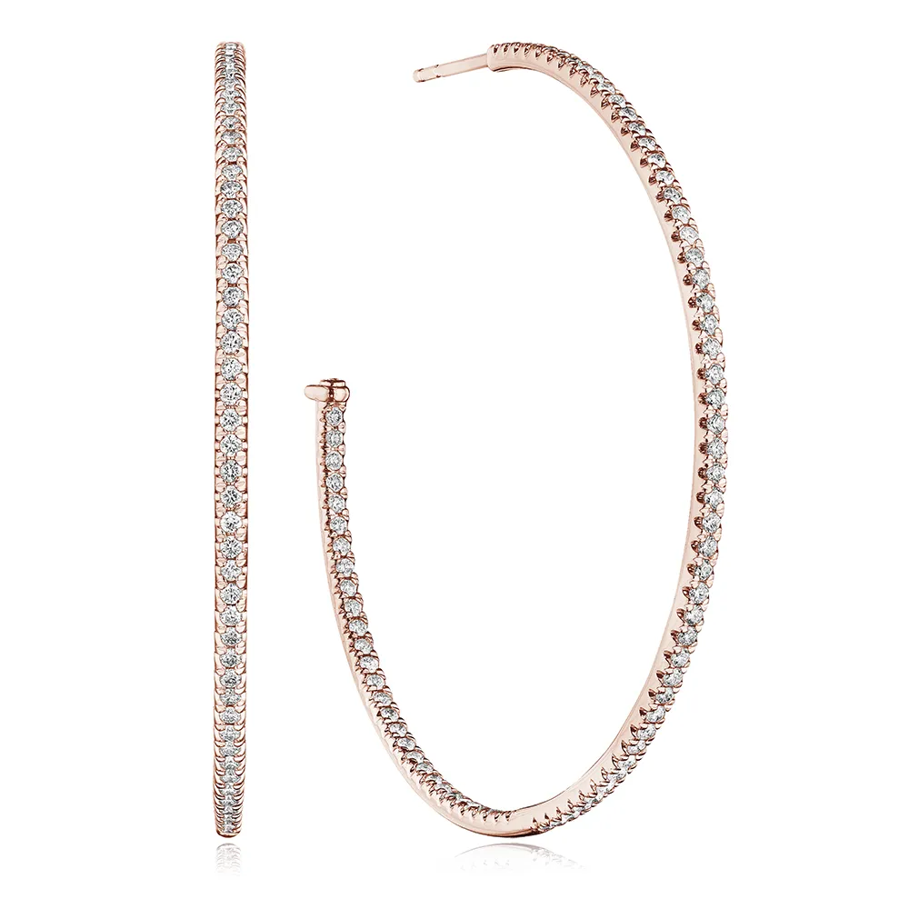 Verragio 50mm Whimsy Diamond Hoop