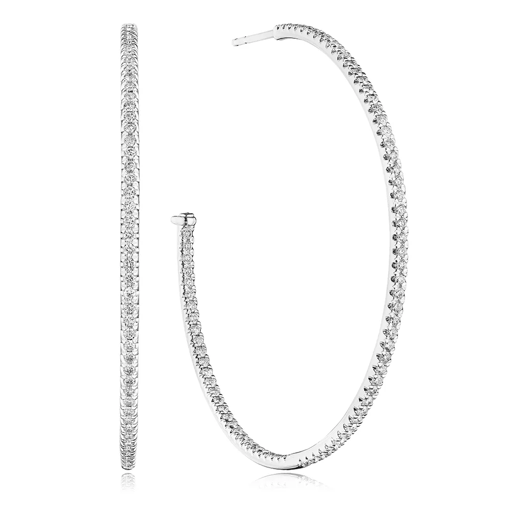 Verragio 50mm Whimsy Diamond Hoop