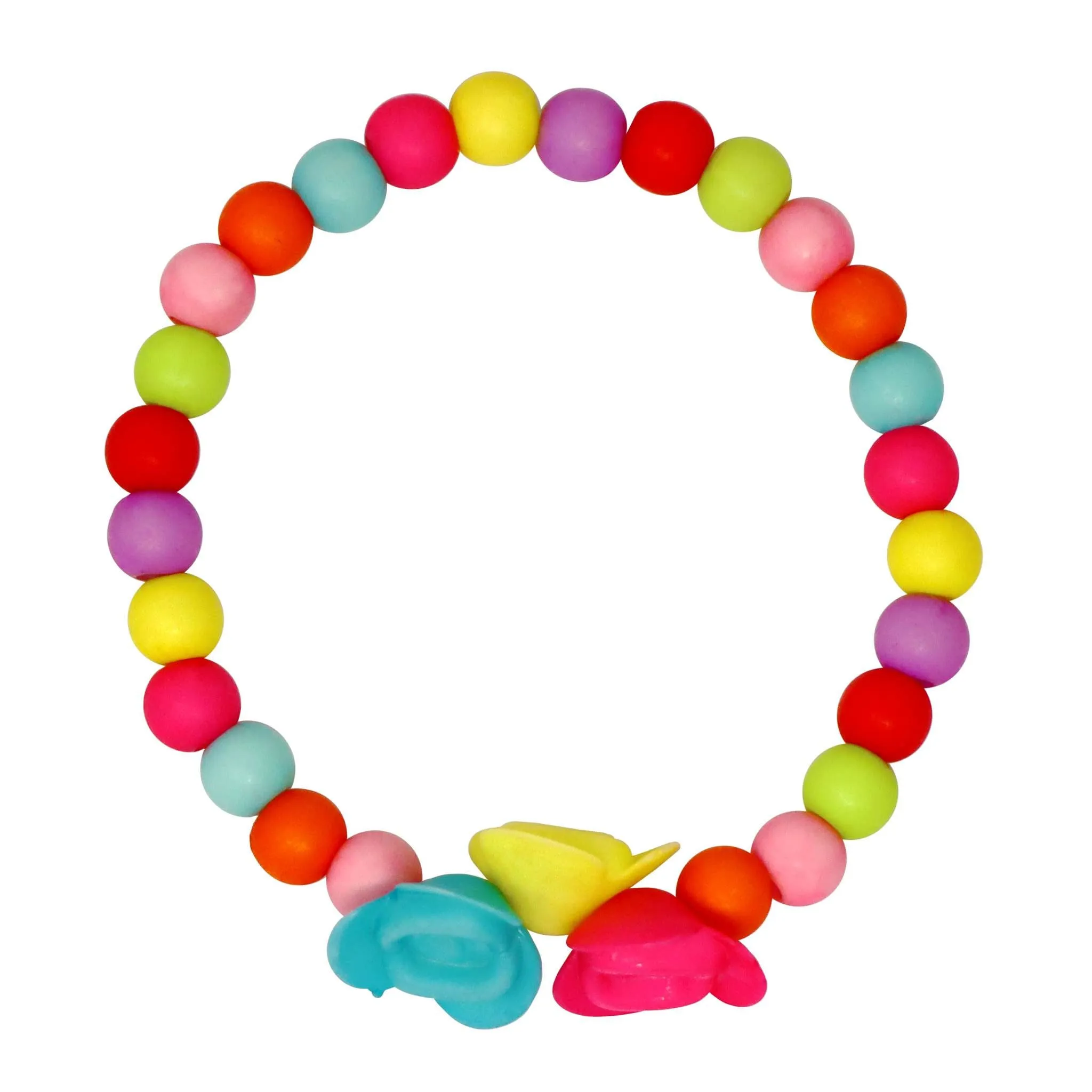 Vibrant Roses Flower Necklace and Bracelet Set