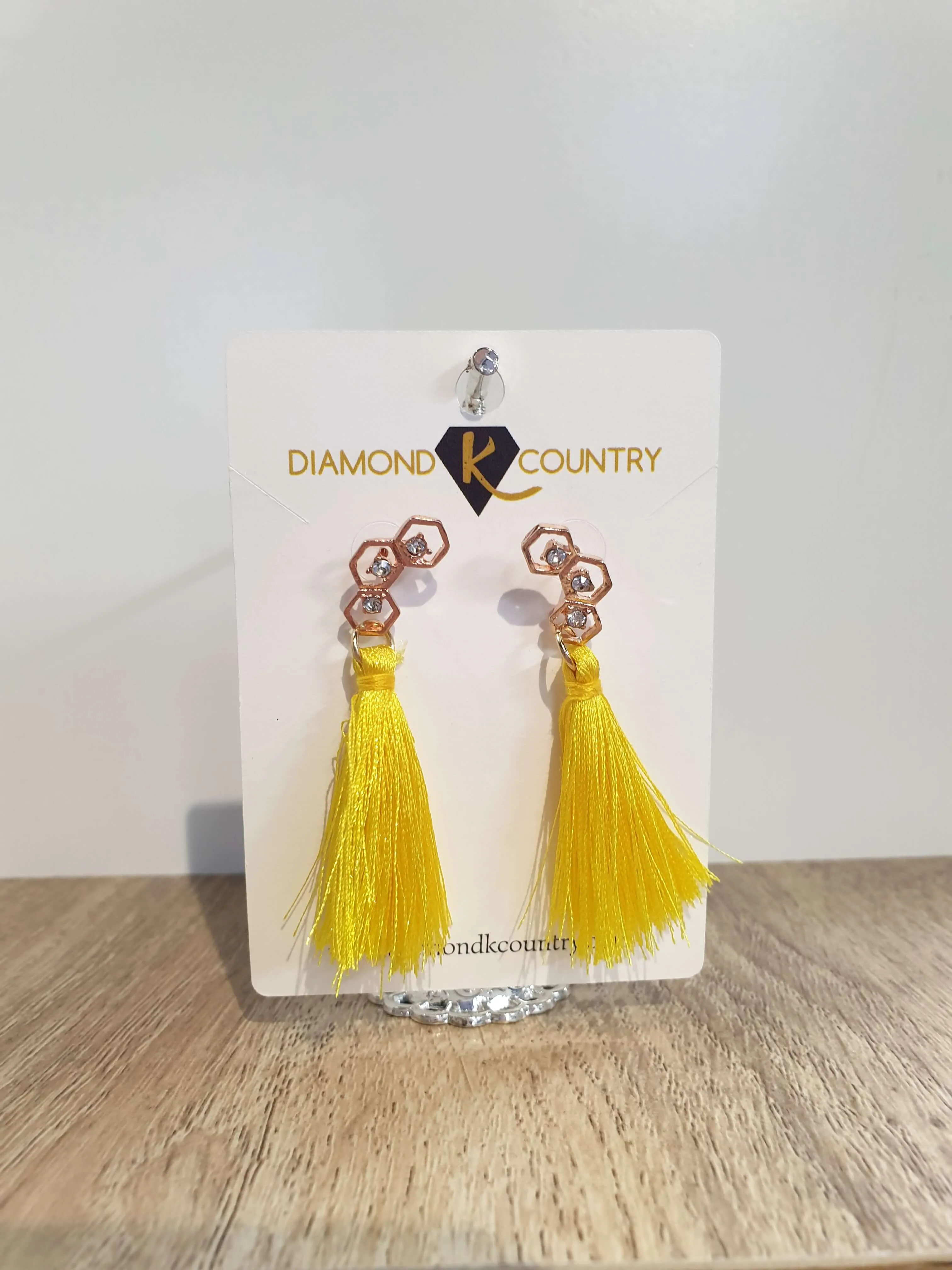Vintage Crystal and Tassel Drop Earrings