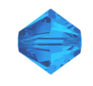 Vintage Swarovski crystal bicones,Sapphire Blue, Art.5301. b11-bl-2175