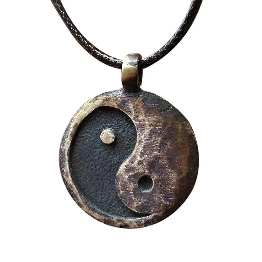 Vintage Taichi Symbol Yin Yang Necklace For Men