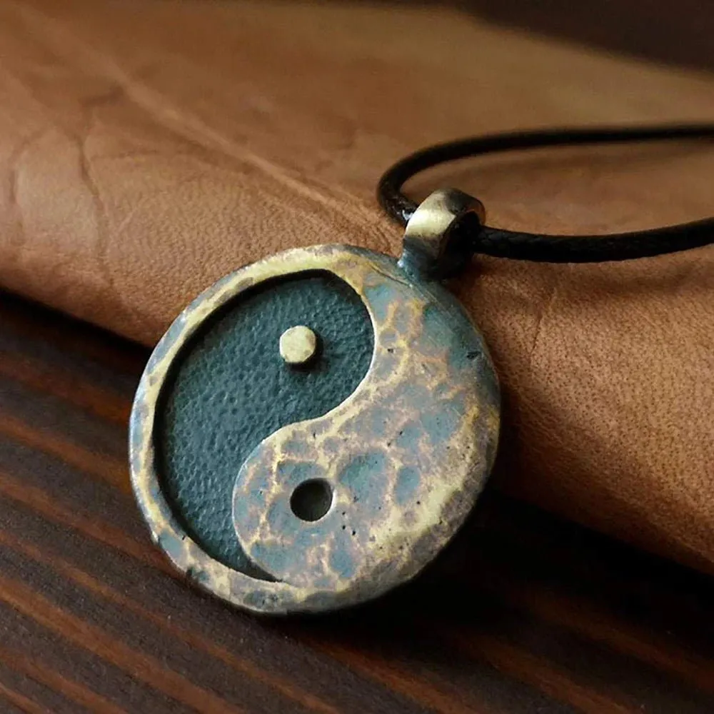Vintage Taichi Symbol Yin Yang Necklace For Men