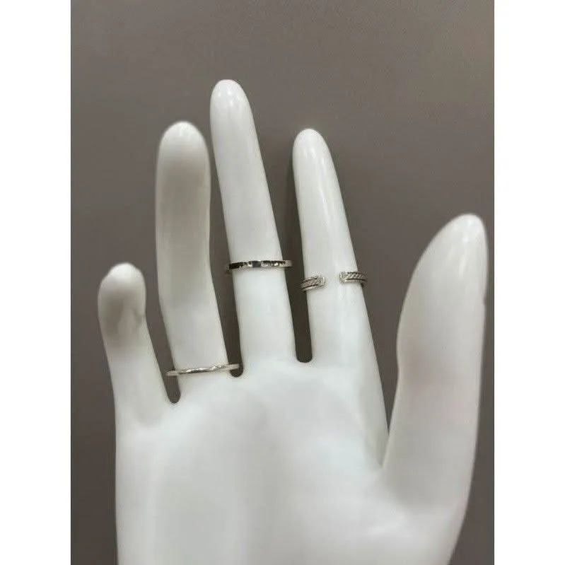 Vintage Tropical Breeze: Sterling Silver Rings Infused with Comfort and Vibes