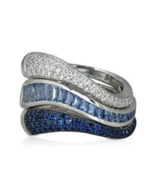 White Gold Talay Diamond Pave Wave Ring