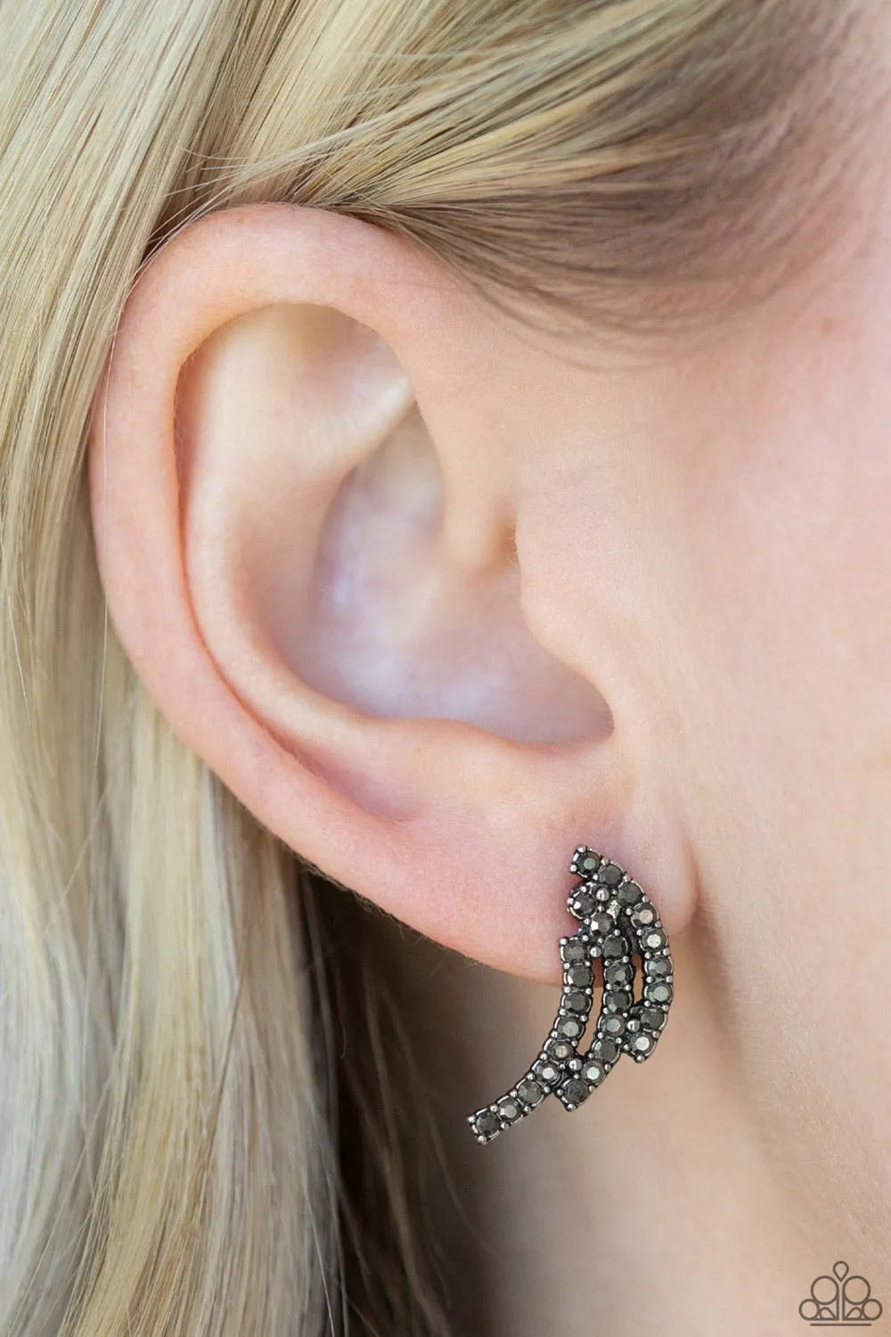 Wing Bling Silver-Earrings