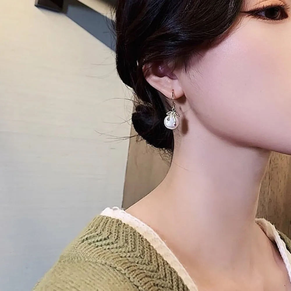 women earrings goldcolor crystal pearl dangle rhinestone pendants ✈️ free.shipping