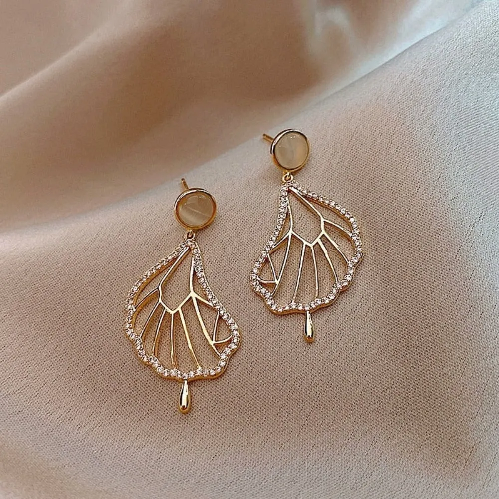 women earrings goldcolor crystal pearl dangle rhinestone pendants ✈️ free.shipping