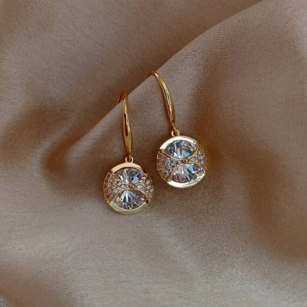 women earrings goldcolor crystal pearl dangle rhinestone pendants ✈️ free.shipping