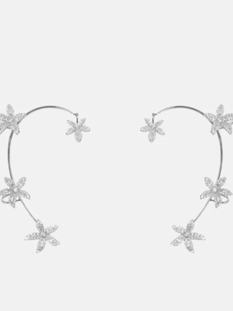 Women's Sparkling Ear Cuff Stud Earrings