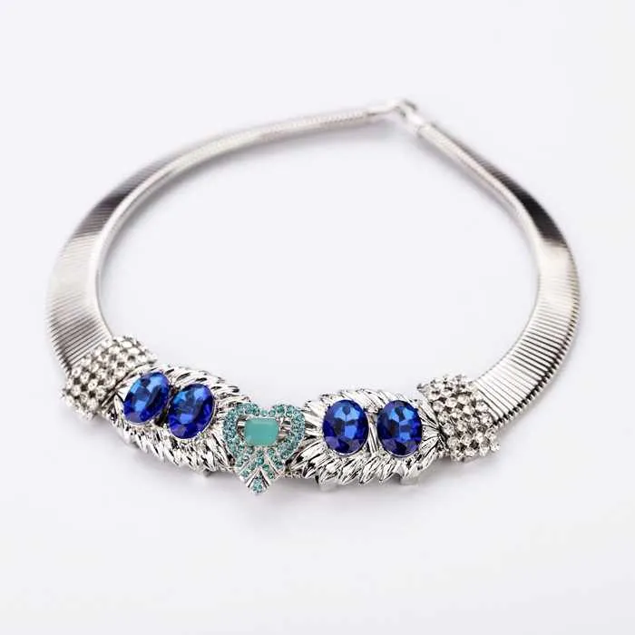 XL00449 Stylish Lightweight Silver Plated- قلادة بومة أنيقة
