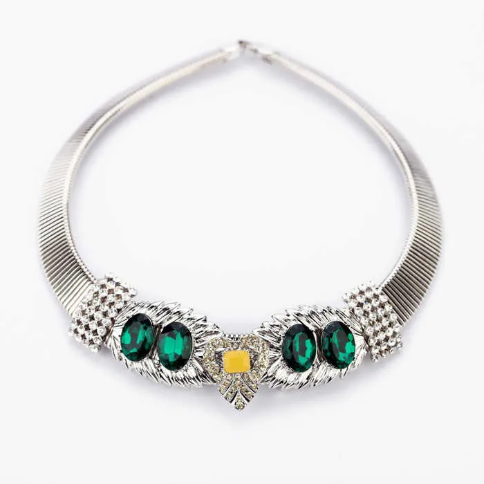 XL00449 Stylish Lightweight Silver Plated- قلادة بومة أنيقة