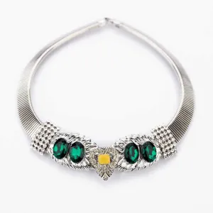 XL00449 Stylish Lightweight Silver Plated- قلادة بومة أنيقة